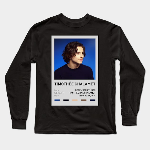 Timothée Chalamet Long Sleeve T-Shirt by sinluz